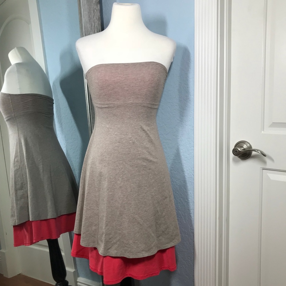 Lululemon strapless dress grey/pink reversible